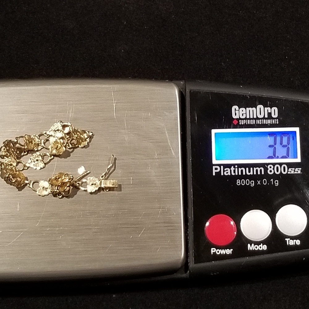 14k gold padlock link bracelet - Picture 6 of 6